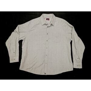 Untuckit Sherwood Long Sleeve Flannel Shirt Gray Men's Size XXL